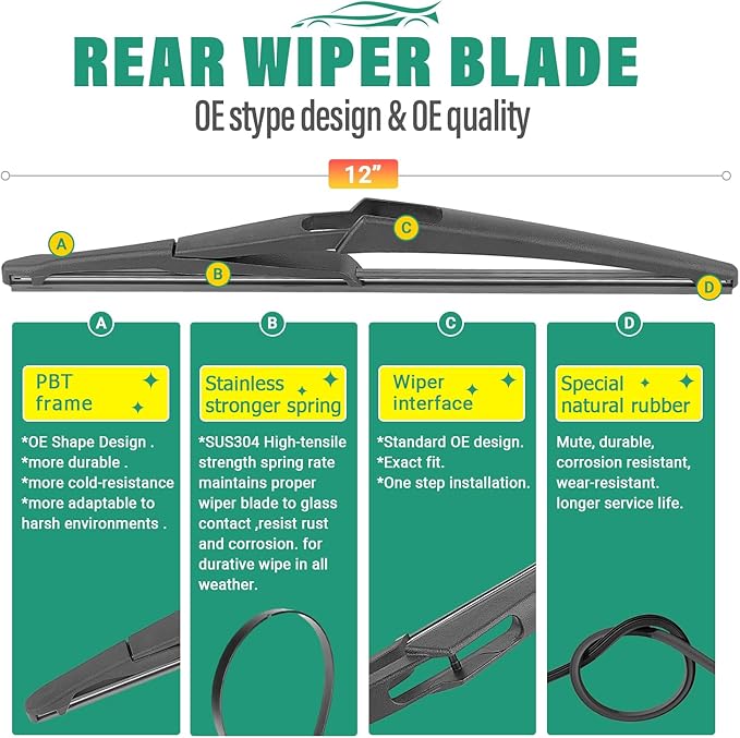 22" 14" 12" Windshield Wiper Blades Replacement - Image 4