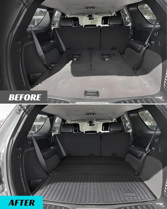 Floor Mats Full Set for Dodge Durango 2011-2015 7 Seats, All Weather Floor Mats - Image 3