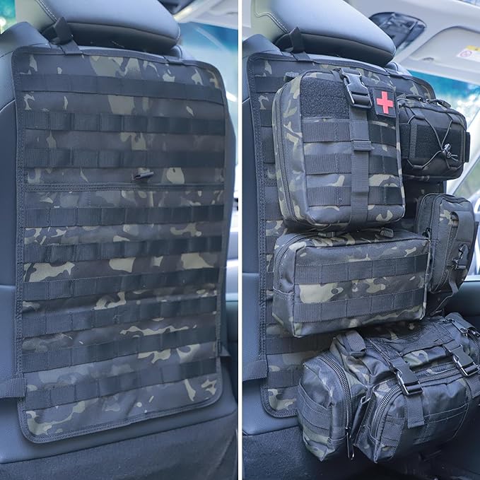 Universal Tactical Seat ​Back Organizer Vehicle Molle Panel Organizer Storage - Image 6