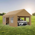10x20FT Portable Garage, Galvanized Frame & 180 g PE Waterproof Canopy by Hipicute