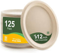 WELLIFE 100% Compostable Oval Paper Plates 12 Inch, Biodegradable Bagasse by WELLIFE