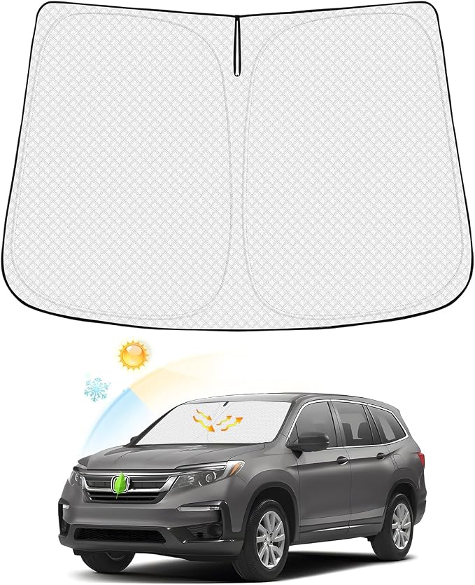Windshield Sun Shade for 2016-2025 2026 Honda Pilot Accessories Thicken 6-Layer by Canvcle