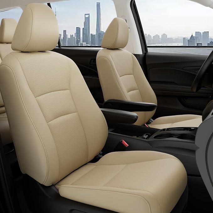 Custom for Honda Pilot Seat Covers, Car Seat Protectors Full Set for Pilot LX by FEINEPRO