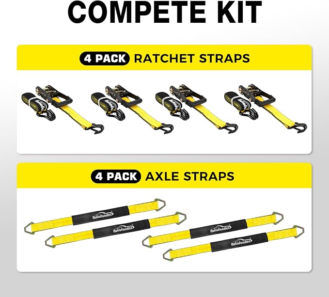 Car Tie Down Straps for Trailers 2inch x10ft - Image 5