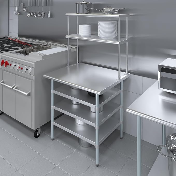 Amgood 30" x 36" Stainless Steel Work Table - Image 4