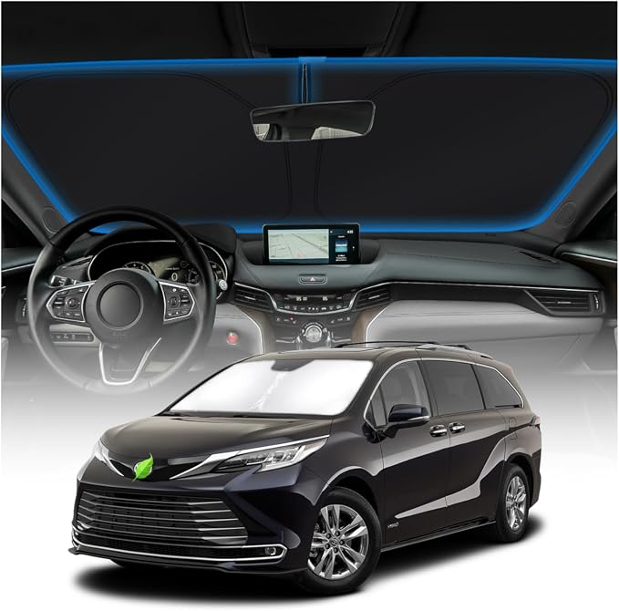 KUST Windshield Sun Shade for Toyota Sienna Mini Van Accessories 2021-2025 2026 by KUST
