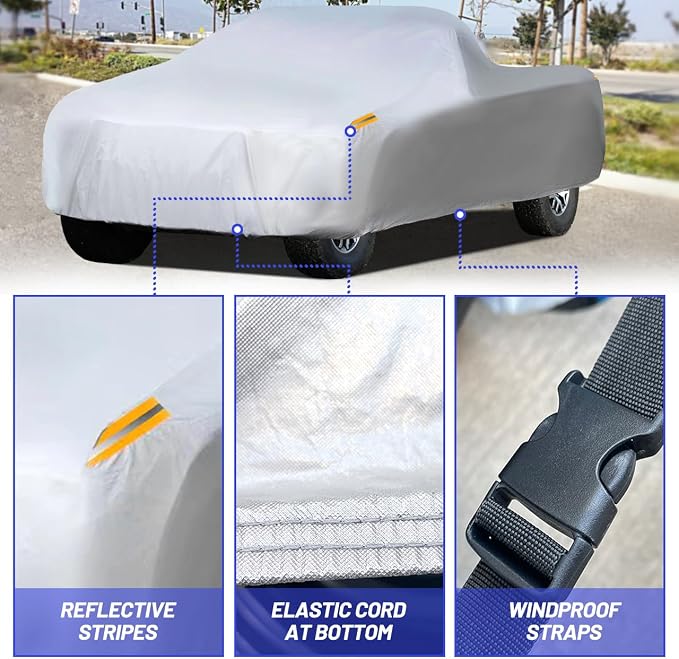 MORNYRAY Waterproof Car Cover All Weather Snowproof UV Protection Windproof - Image 2