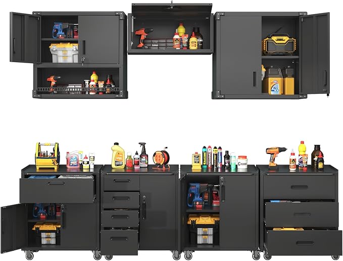 Metal Tool Cabinet, Garage Storage Cabinet System, Wall Cabinet & Locking by VIYET
