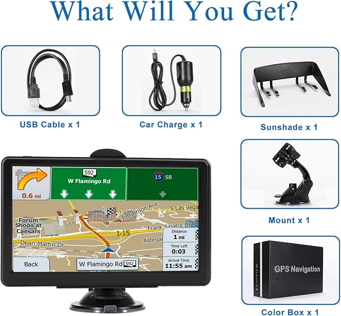 GPS Navigator for Car Truck RV, 7-inch High-Definition Touch Screen，2025 Maps - Image 7