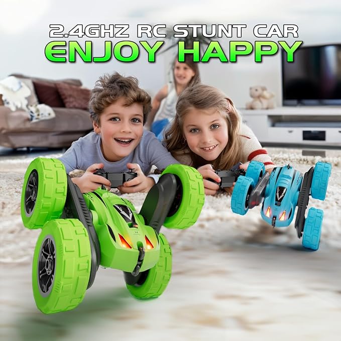 Remote Control Car for 6-12 Year Old Double Sided 360°Rotating 4WD RC Cars - Image 2