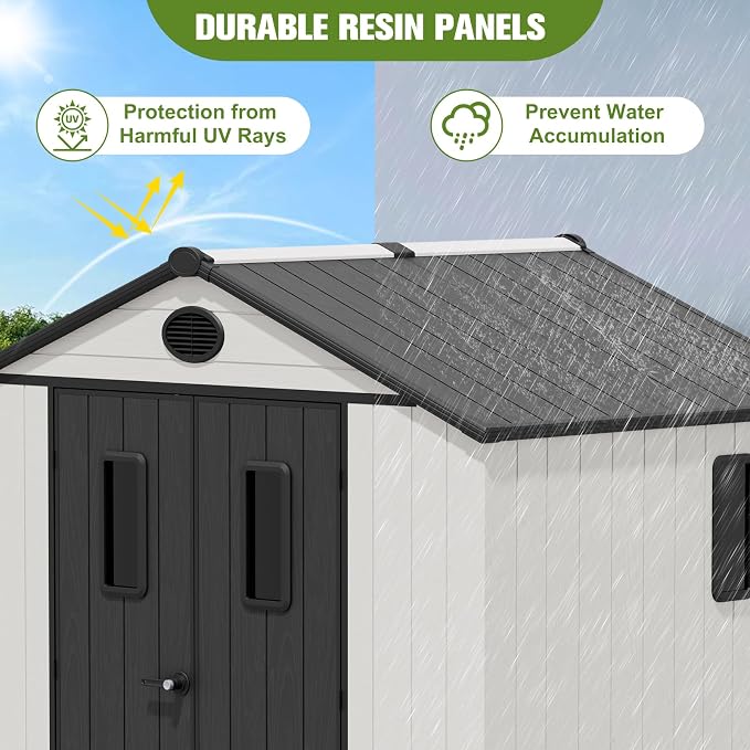 COOS BAY Resin Outdoor Storage Shed - Image 7