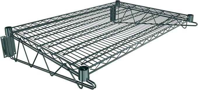 24" x 36" Green Epoxy Wire Wall Mount Shelf by Krollen+Industrial