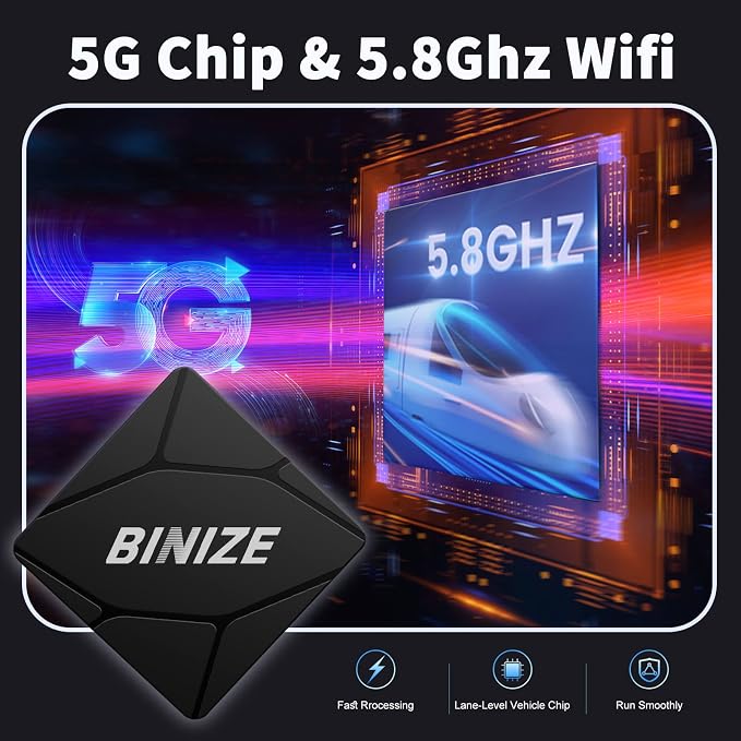 Binize Wirelss Carplay Adapter, Carplay Wireless Dongle - Image 5