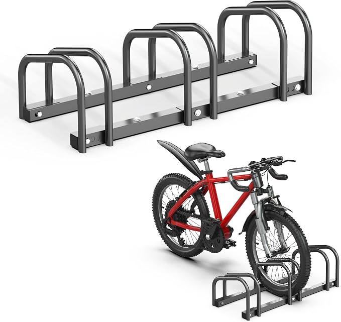 Ultrawall Bike Storage Rack for Garage, 3 Bikes Floor Bike Stand, Bicycle by UltrawallGarageTools