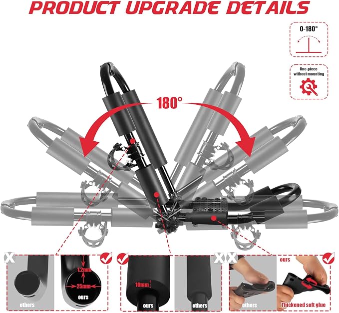 FORWODE Premium Kayak Roof Rack, 2 Pair J-Bar Roof Rack, Folding Adjustable Rack - Image 2