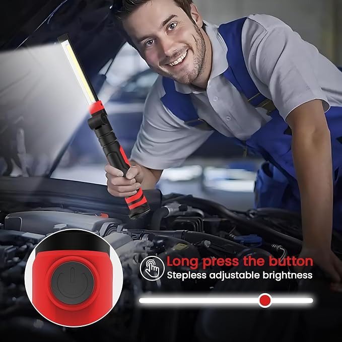 Rechargeable Work Light 2500mAh Magnetic LED Work Light Flashlight Mechanic - Image 4