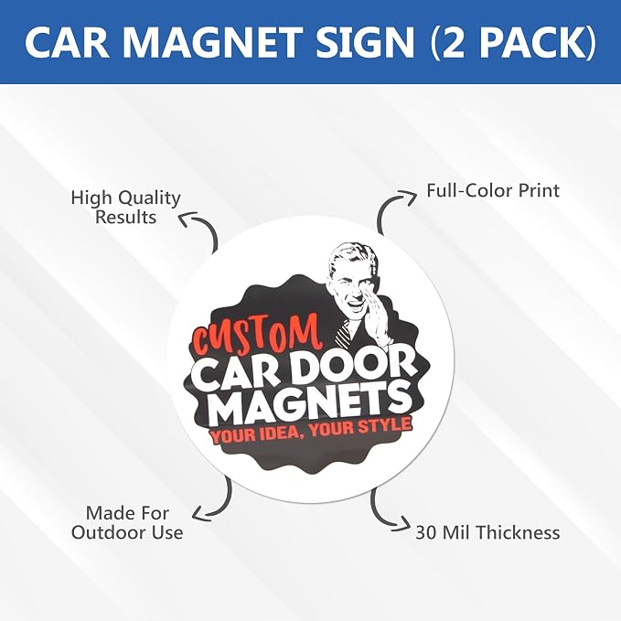 Custom Car Magnet Signs for Businesses 2 pk - Image 3