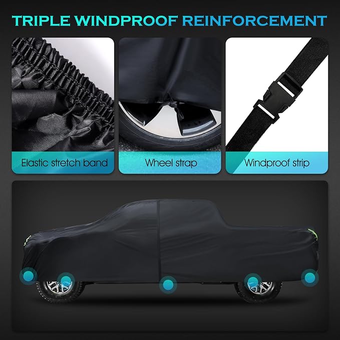 Truck Car Cover Waterproof All Weather Full Outdoor Pickup Car Cover Rain UV - Image 7