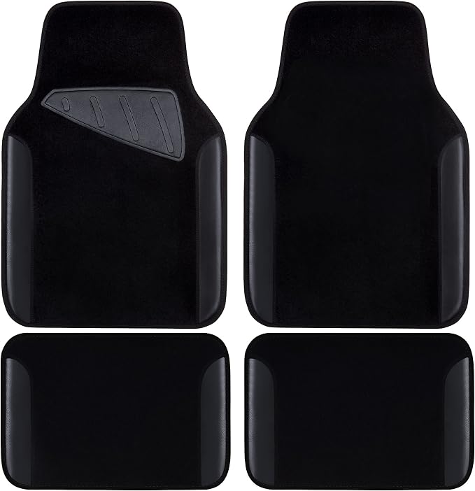 CAR PASS Waterproof Universal Fit Car Floor Mats, Faux Leather Car Carpet Mats by CARPASS