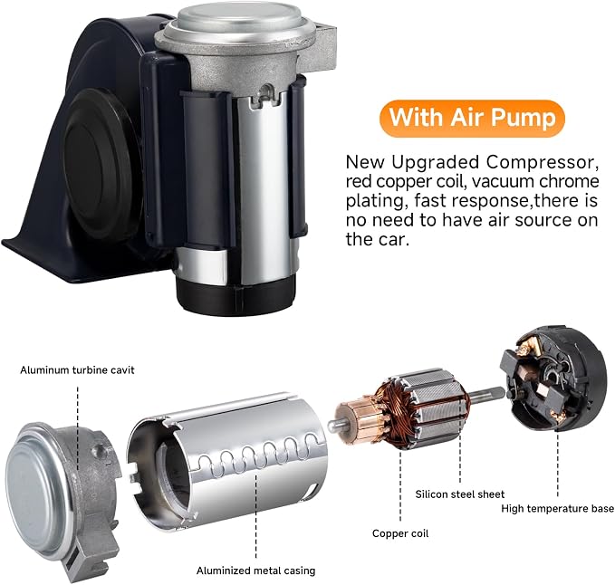 Air Horn, 12V 150DB Loud Train Horn kit - Image 4
