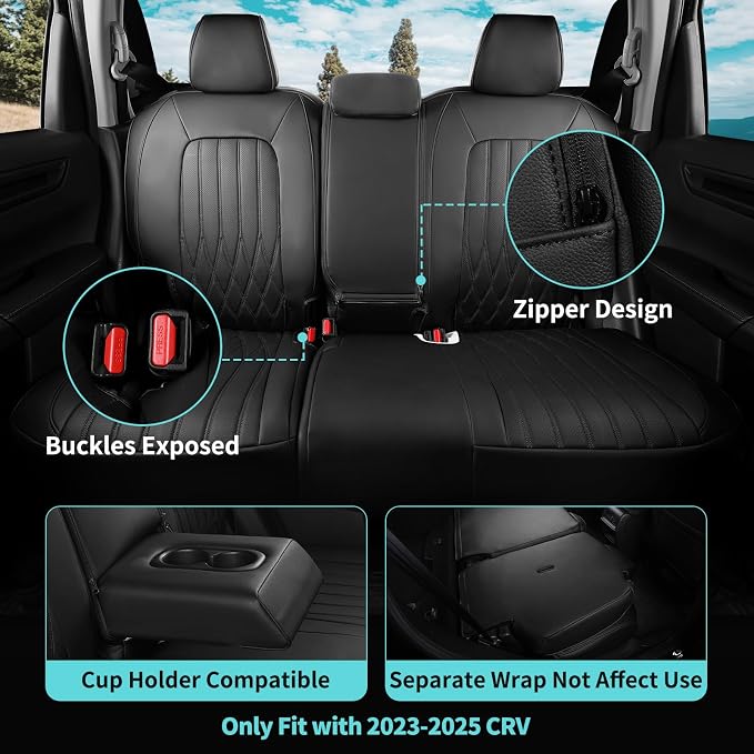 Seat Covers for Honda CRV 2023 2024 2025 2026 EX/EXL/LX/Sport/Touring/Special - Image 3