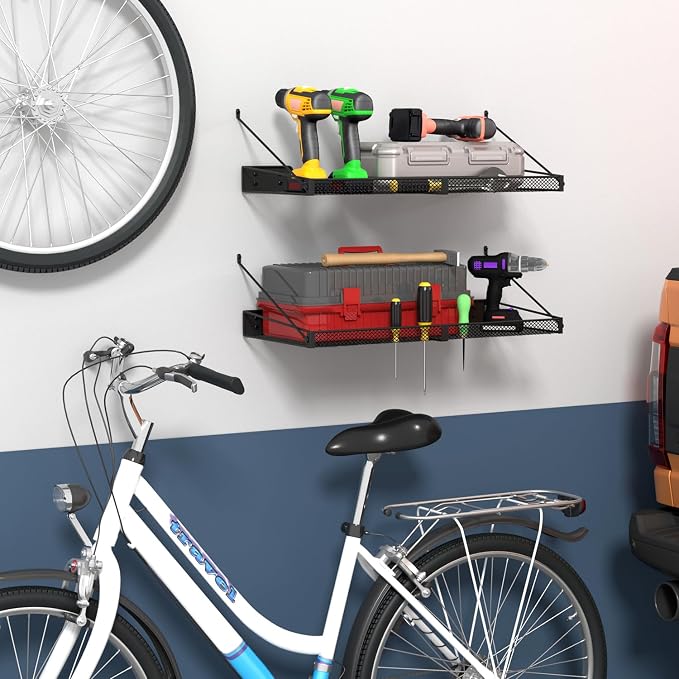 Garage Wall Shelf Steel Wall Shelf Storage Rack-design of TRIANGULAR BRACKET - Image 2