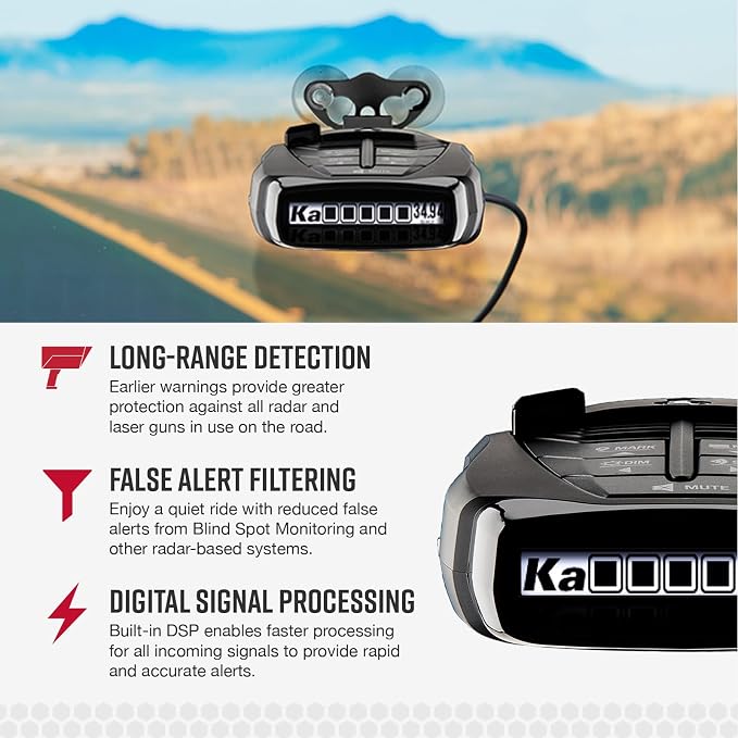 Cobra RAD 480i Radar Detector & SC 201 Smart Dash Cam + 2.5A OBD Port to Micro - Image 3