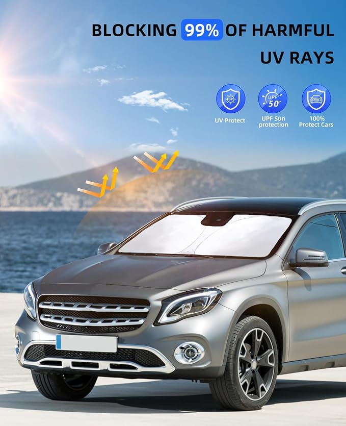 for Mercedes Benz GLA 250 2015-2020 Windshield Sun Shade, Foldable Sunshade - Image 2