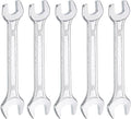 HARFINGTON 5pcs Double Open End Wrench 10mm x 14mm Metric 15 Degree Offset by HARFINGTON