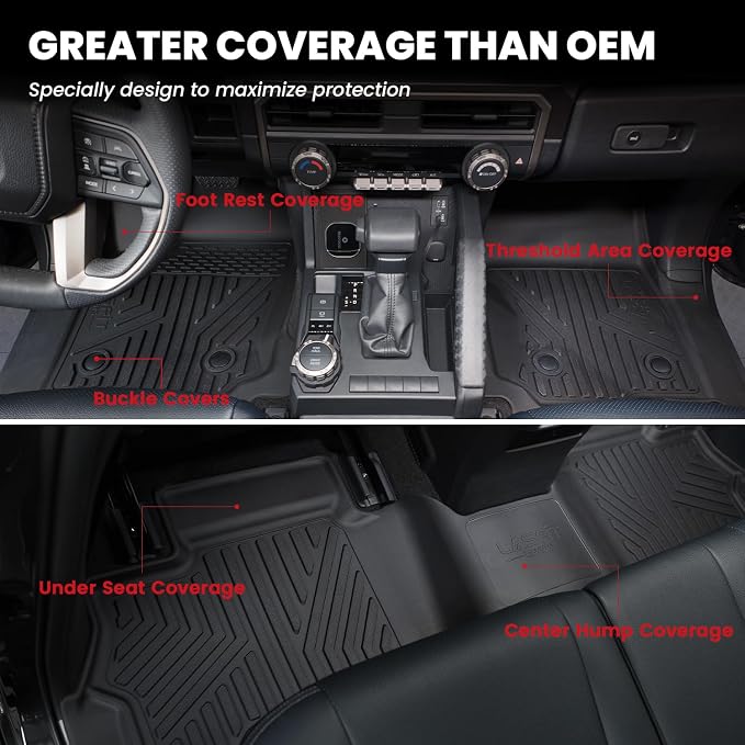 LASFIT Floor Mats for Toyota 4Runner 2025 2026 5 Seats wtih Trunk mat&backrest - Image 8