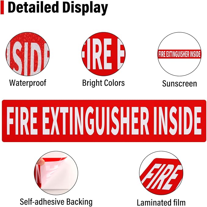Madrigal Fire Extinguisher Inside Sticker Sign, Weatherproof & UV Protected - Image 3