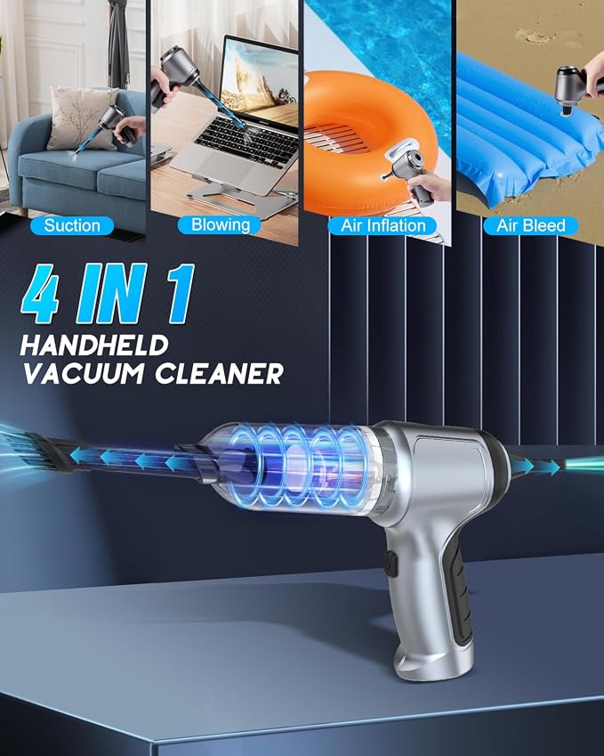 Meteralla 18000Pa Car Vacuum Portable Cordless, 5000mAh High Power Cordless - Image 2
