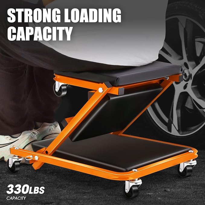 DNA MOTORING 36 Inches 2 IN 1 Rolling Folding Car Creeper/Seat, 150kg Weight - Image 5