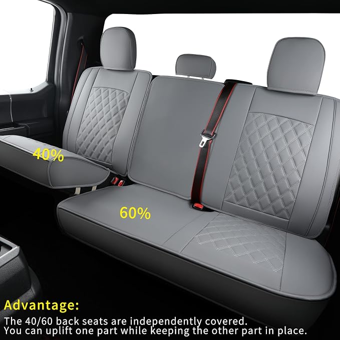 LUCKYMAN CLUB F150 Faux Leather Seat Covers Fit - Image 5