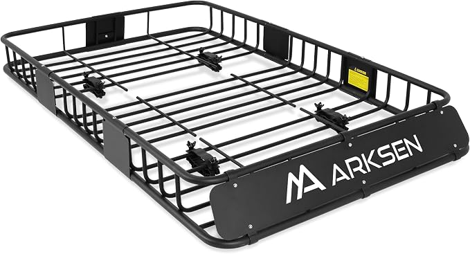 ARKSEN 64 x 39 x 6 Inch Universal 150LB Heavy Duty Roof Rack Cargo by ARKSEN