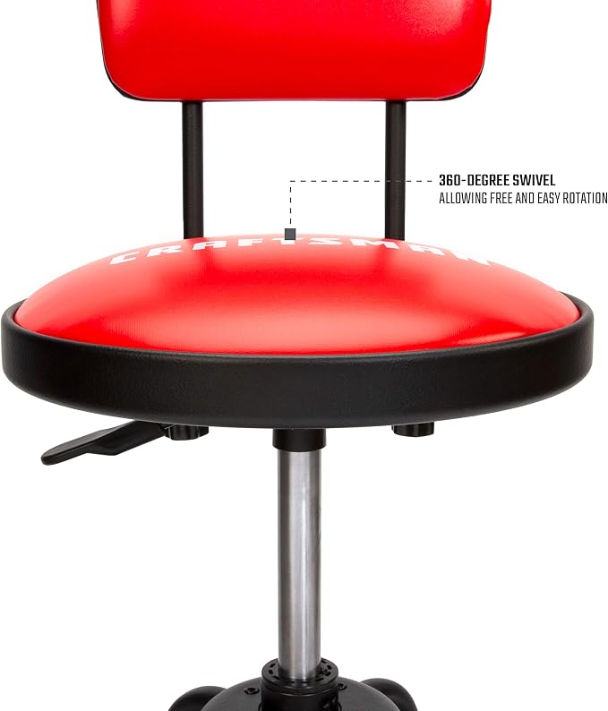 Craftsman Adjustable Height Work Shop Stool, 29 to 34-inches Tall, - Image 5