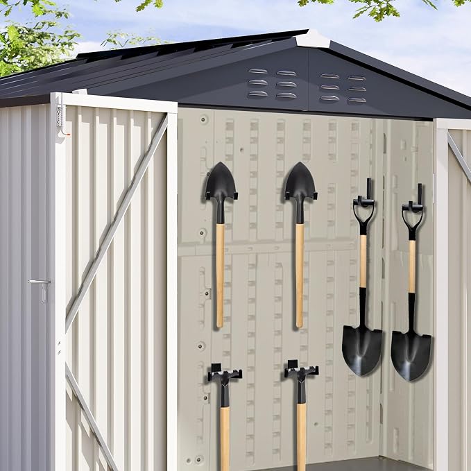 6 Pcs ABS Storage Shed Tool Hooks, Heavy Duty Shed Accessories & Hooks - Image 2