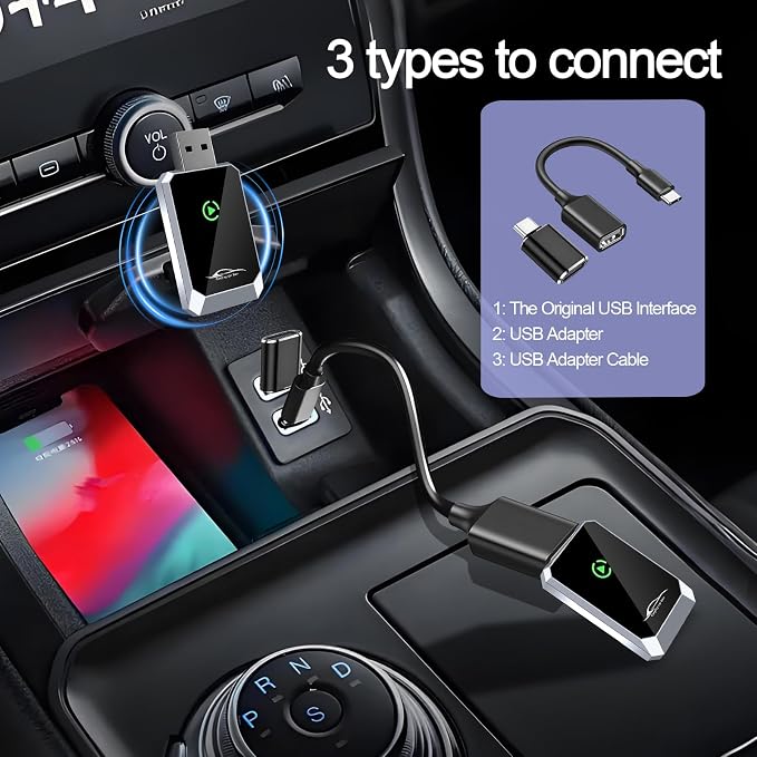 Mini Wireless Carplay Adapter for iPhone&Android Auto 2-in-1, 2025 Upgrade - Image 7