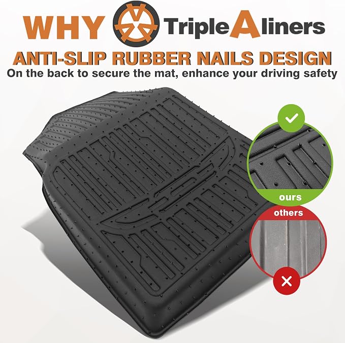 TripleAliners Floor Mats All Weather Liners Compatible - Image 3