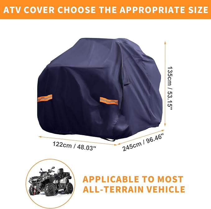 X AUTOHAUX ATV Cover for Can-am Outlander MAX XT DPS/XT-P 4 Wheelers Quad Cover - Image 6
