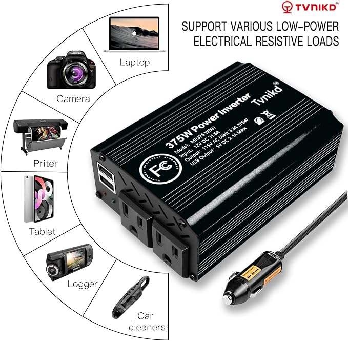 375W/750W car Power Inverter 12V to 110V dc to ac - Image 3