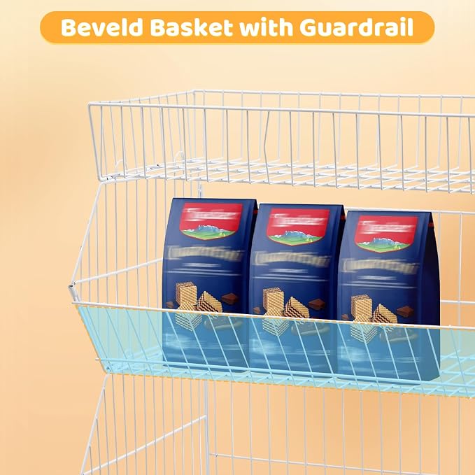 Retail Display Rack 5-Tier Market Merchandise Display Shelf Fruit Storage Shelf - Image 4