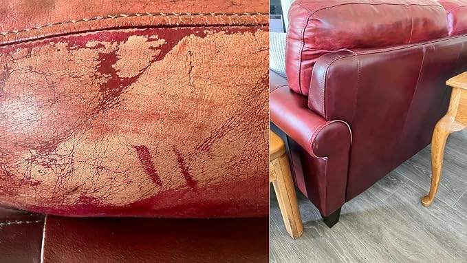 Maroon Leather Repair Kit for Furniture Dye Car Interior Vinyl Seats Paint - Image 8