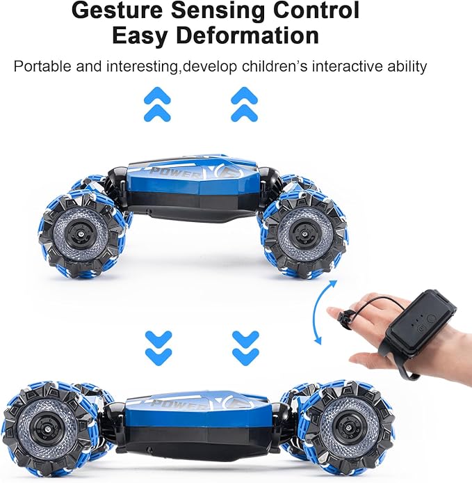 RC Stunt Car, 2.4GHz 4WD Drive Remote Controlled Gesture Sensor Toy Car - Image 5