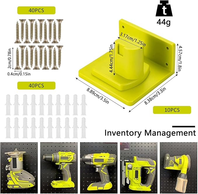 10 Pack Tool Holder Wall Mount Portable Compatible - Image 2