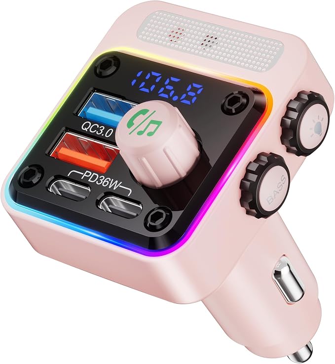Nulaxy 54W Bluetooth 5.3 Car Adapter by Nulaxy
