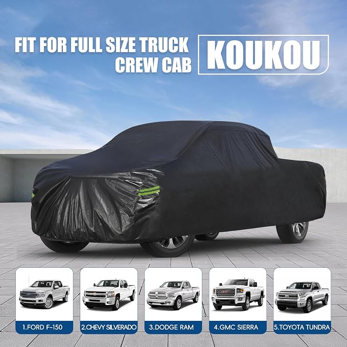KouKou Truck Cover Waterproof All Weather, 7 Layers Heavy Duty Pickup Truck - Image 6