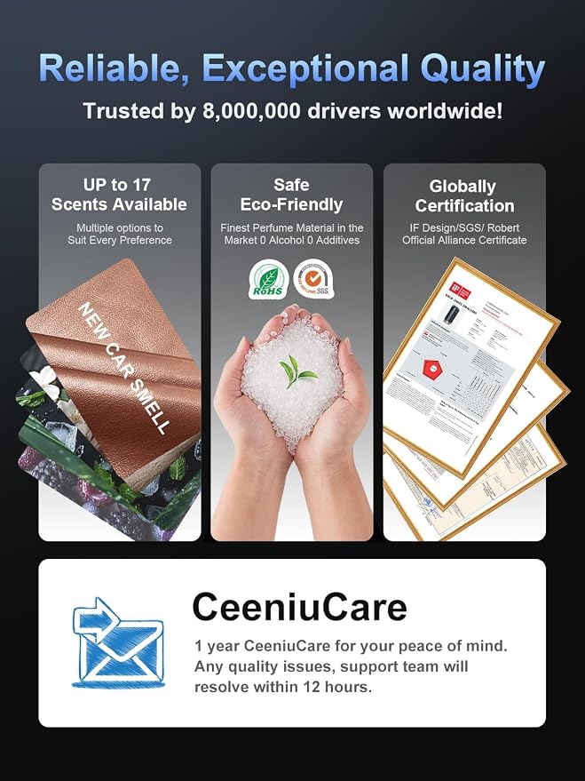 Ceeniu Smart Car Air Fresheners, Sweet Vanilla Scent, A New Smell Experience by - Image 8
