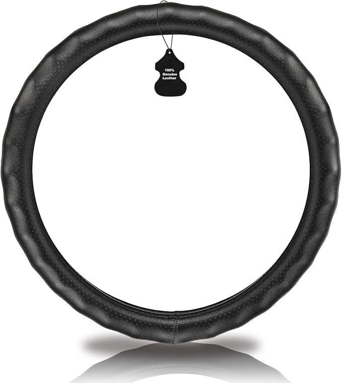 Haokay Heavy Duty Pure Cowhide Steering Wheel Cover - Image 2