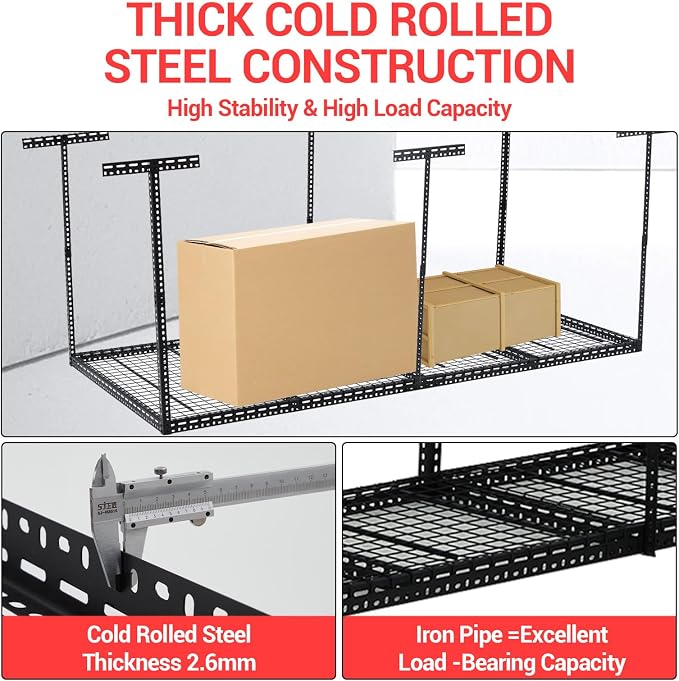 Overhead Garage Storage Rack, Heavy Duty Ceiling Storage Racks - Image 4